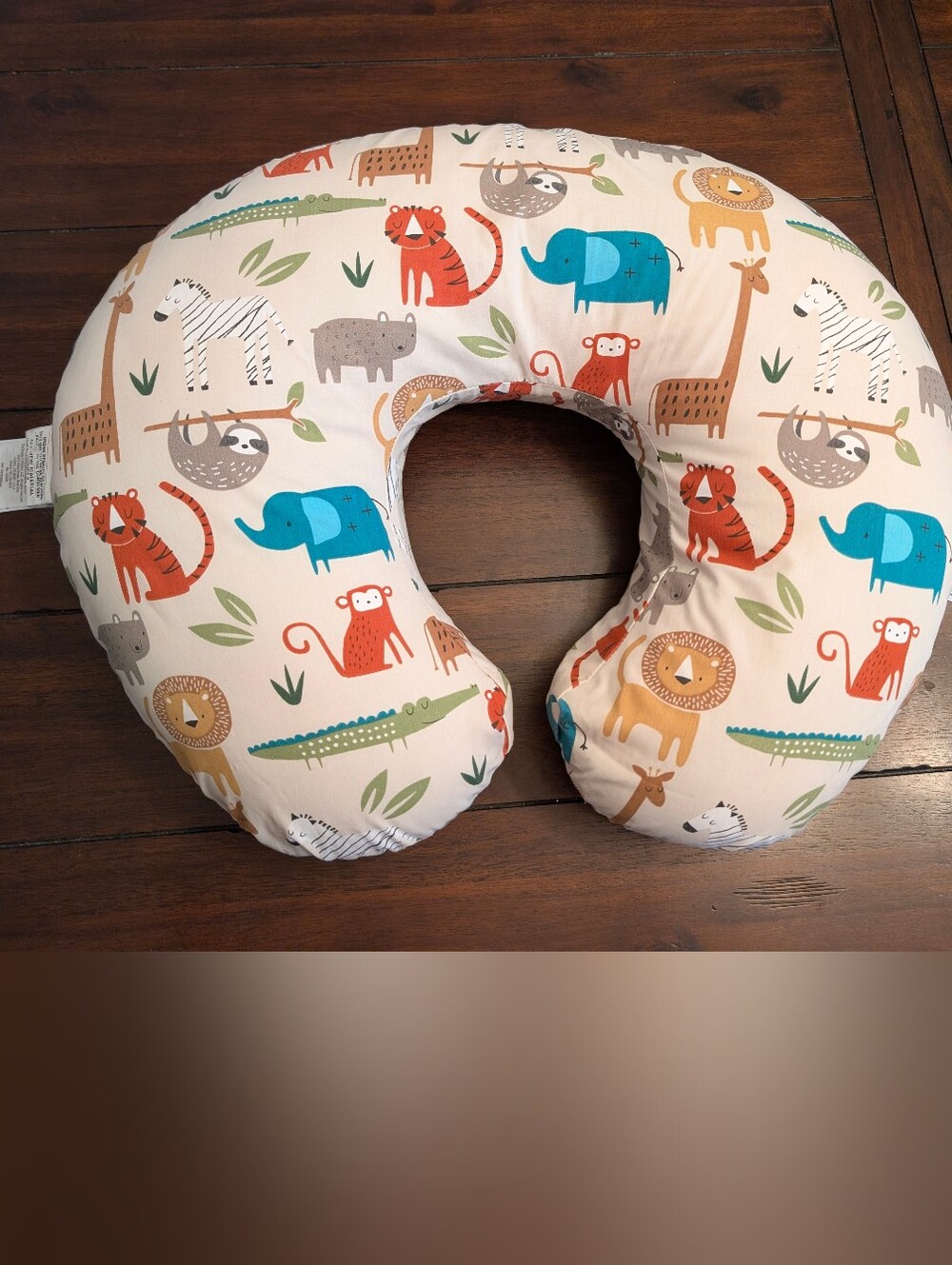Boppy Pillow With Sand Safari Cover